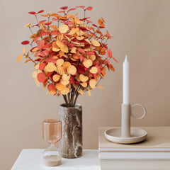 Beferr 5 Pcs Autumn Artificial Eucalyptus Stems – Fall Décor for Home & Centerpieces