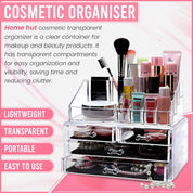 Clear Acrylic Cosmetic Organizer Drawers – Jewelry & Makeup Storage Case