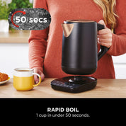 Ninja Perfect Temperature Kettle 1.7L – LED Display, Rapid Boil, Temperature Control & Keep Warm – Black & Copper
