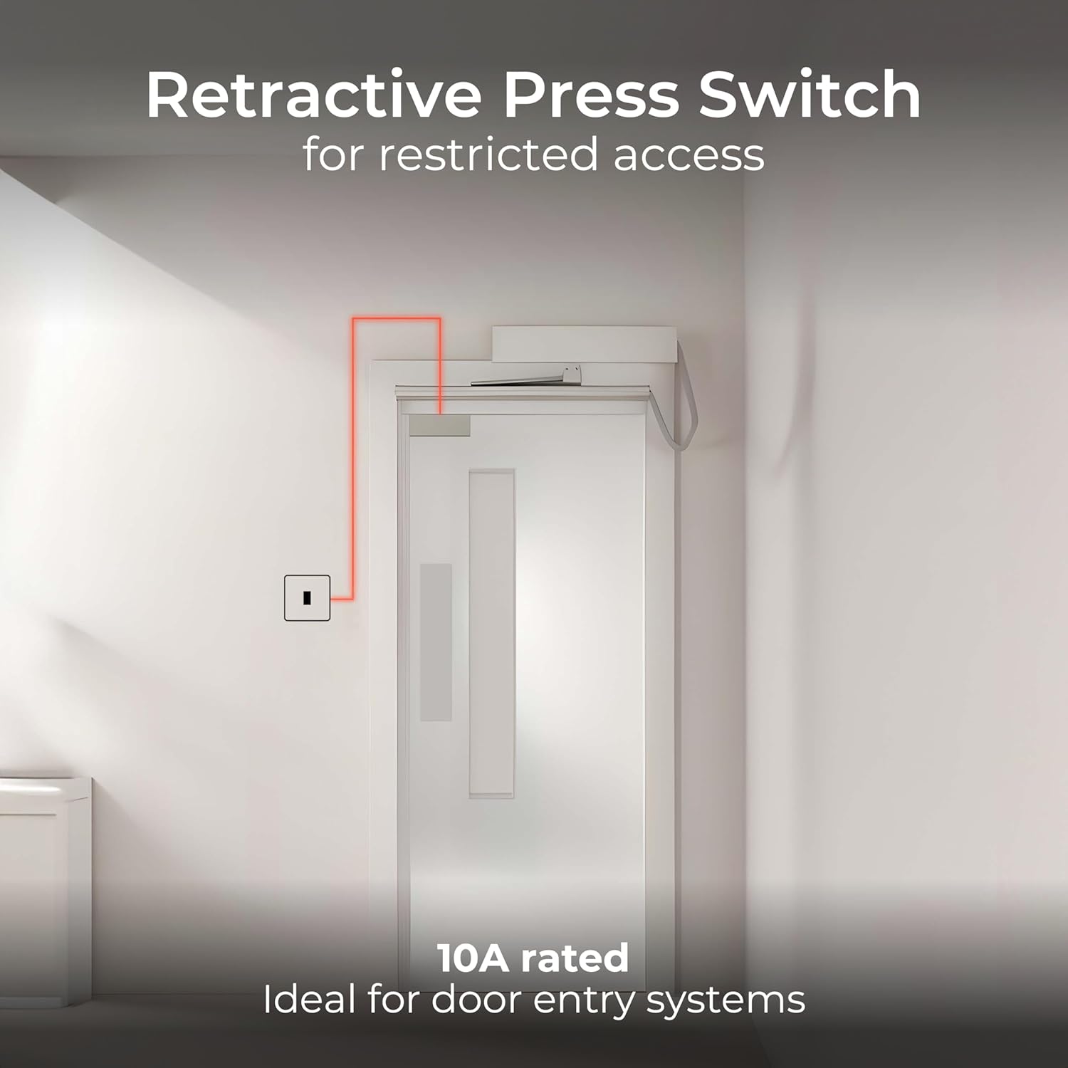 BG Electrical Single Retractive Press Switch, Screwless Front Plate, Round Edges, 1 Way, Evolve, Polished Copper, 10A, PCDCP14B