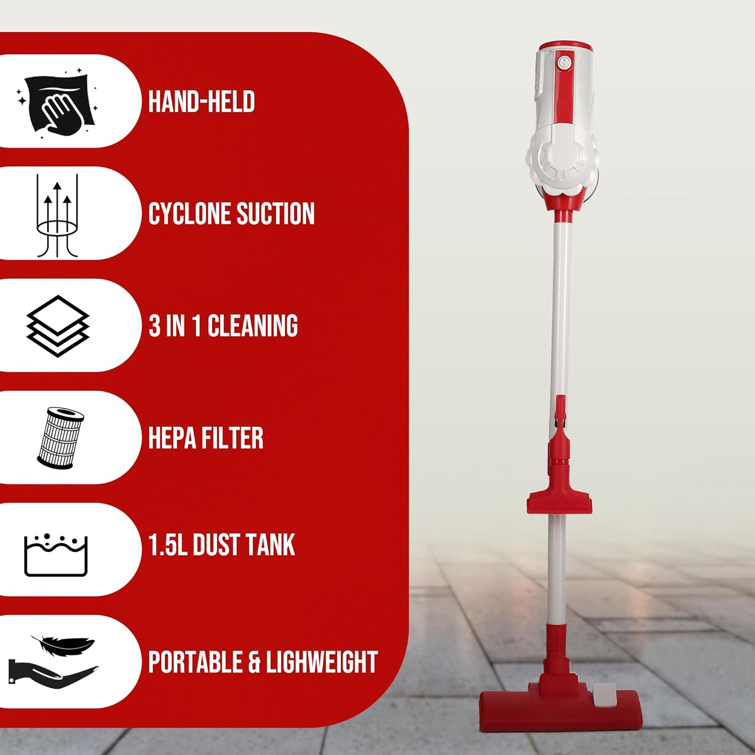 Belaco 3 in 1 Corded Upright Vacuum Cleaner