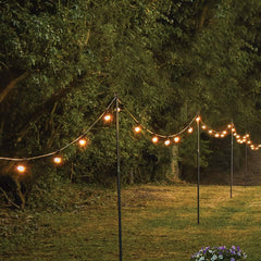 1.5m or 2.4m Festoon Poles for Hanging Decorative Lights, Lanterns, String, Christmas Lighting