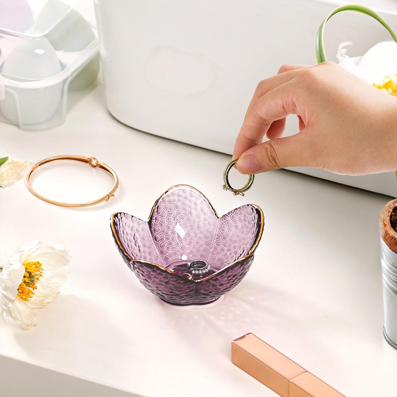 Trinket Dish for Women – Jewelry Tray, Ring Holder & Cute Room Décor Gift for Birthday or Housewarming