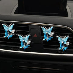 Dual Butterfly Car Vent Clip – Aromatherapy Air Freshener Perfume, Lake Blue