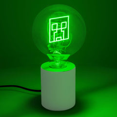 Paladone Minecraft Creeper Decorative LED Neon Bulb Lamp - E27 Glass Lightbulb, Officially Licensed Gamer Gift, Perfect for Bedrooms, Homes, Gaming Room Decor, Green