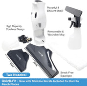 Cordless Window Vacuum Cleaner – CubeTECH Silver & White, Handheld