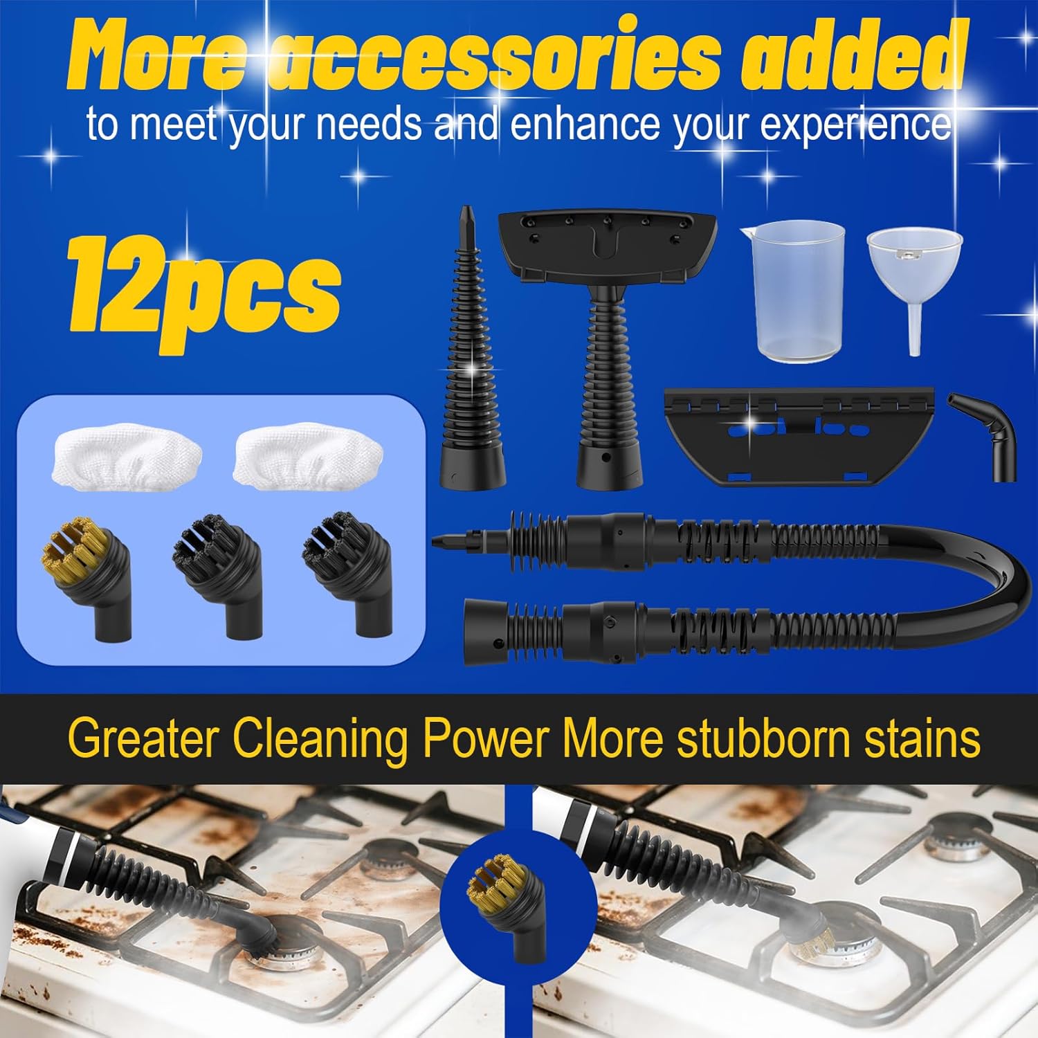 Handheld Steam Cleaner 1050W 12-Piece Kit