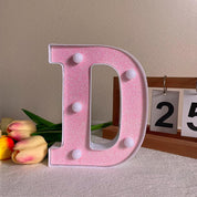 Light Up Letter D LED Pink Night Light