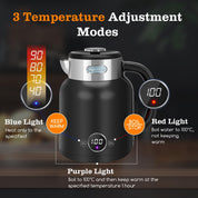Taylor Swoden 1.7L Electric Kettle – Variable Temperature Control, LED Display, Fast Boil, Double Wall, Keep Warm, Black