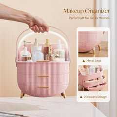 Multi-Function Makeup Case – Dustproof Cosmetic & Skincare Storage Box for Bathroom & Vanity