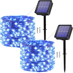 2 Pack Solar Garden Lights - 240 LEDs, 40FT Each, Colorful Waterproof Fairy Lights with 8 Modes for Garden, Patio, and Holiday Decor