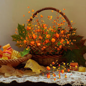 6 Bundles Autumn Leaves & Flowers – Artificial Pumpkin Berry Picks Décor