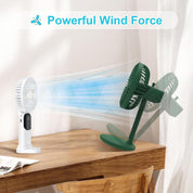 Portable Handheld Fan 5000mAh, 5-Speed USB Mini Fan