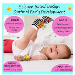 Baby Foot Finders & Wrist Rattles – Developmental Sensory Toys for Infants (0–9 Months)