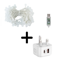 3m 20 LED Warm White USB Fairy Lights with 8 Modes and Remote Control