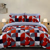 DTEX HOMES Double Duvet Set – 100% Cotton Reversible Geometric Print, Soft Luxury Bedding Set