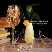 [2 Pack] 120 LED USB String Lights – 40ft, 8 Modes, Waterproof, Remote Controlled