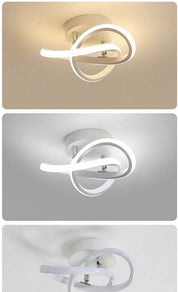 minfair Modern LED Ceiling Light – Round Geometry, 18W, 24cm Diameter