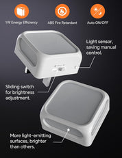 Dimmable Plug-in Night Light with Dusk to Dawn Sensor