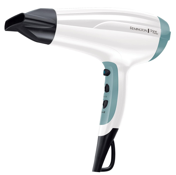 Shine Therapy Ionic Hair Dryer – Frizz-Free Fast Dry Blow Dryer with Diffuser & Nozzle