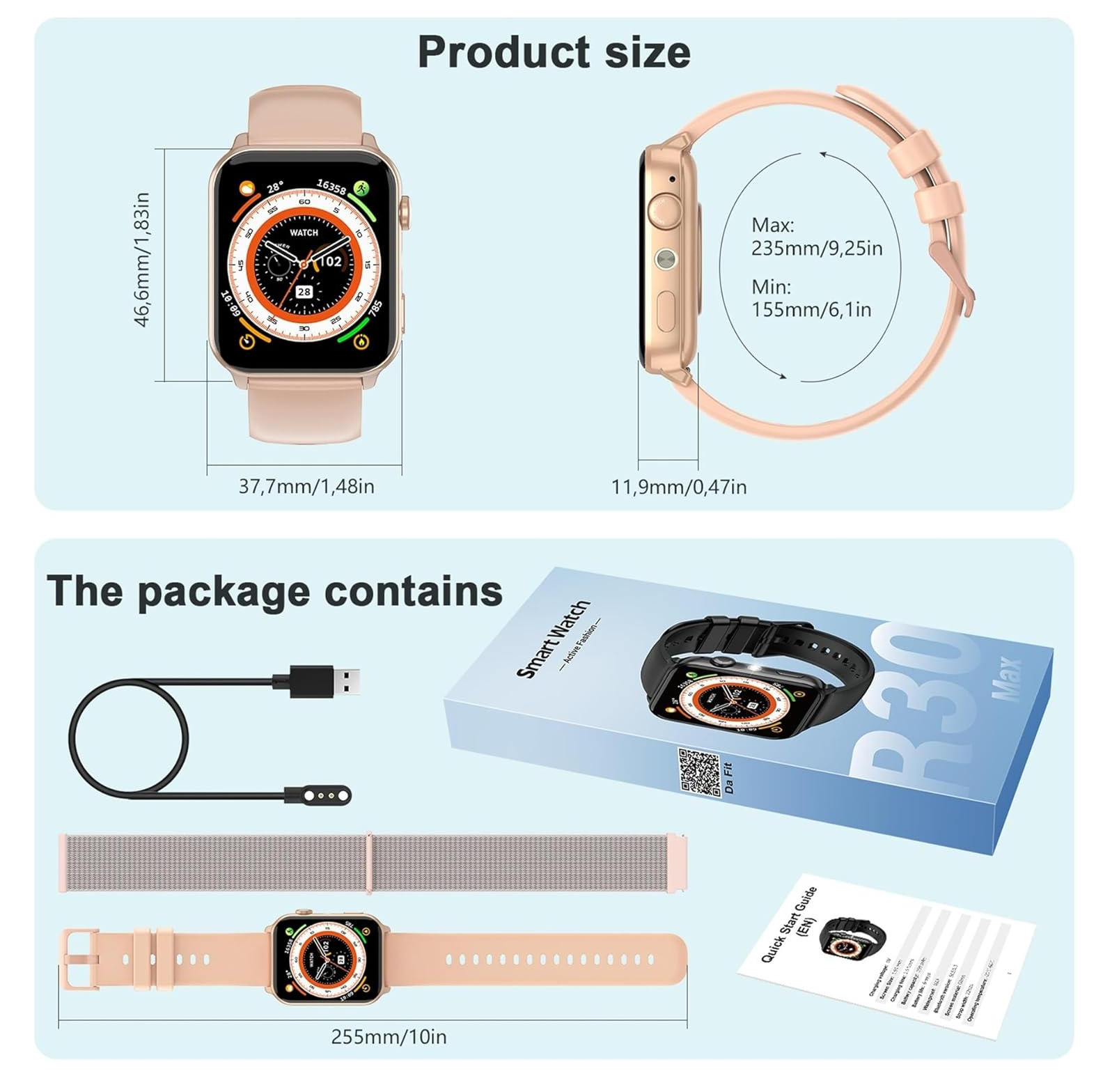 Smart Watch for Women – 1.91" HD Fitness Tracker with Calls, Heart & Sleep Monitor