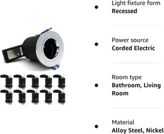 10 X led fire rated downlight