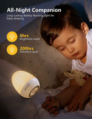 Baby Night Light - 2500mAh, Touch Control, Timer, LED Egg Lamp for Kids