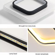 Modern LED Ceiling Light – Square Panel Downlight for Bathroom, Kitchen, Bedroom | Energy Efficient A+++ | 3000K-6500K