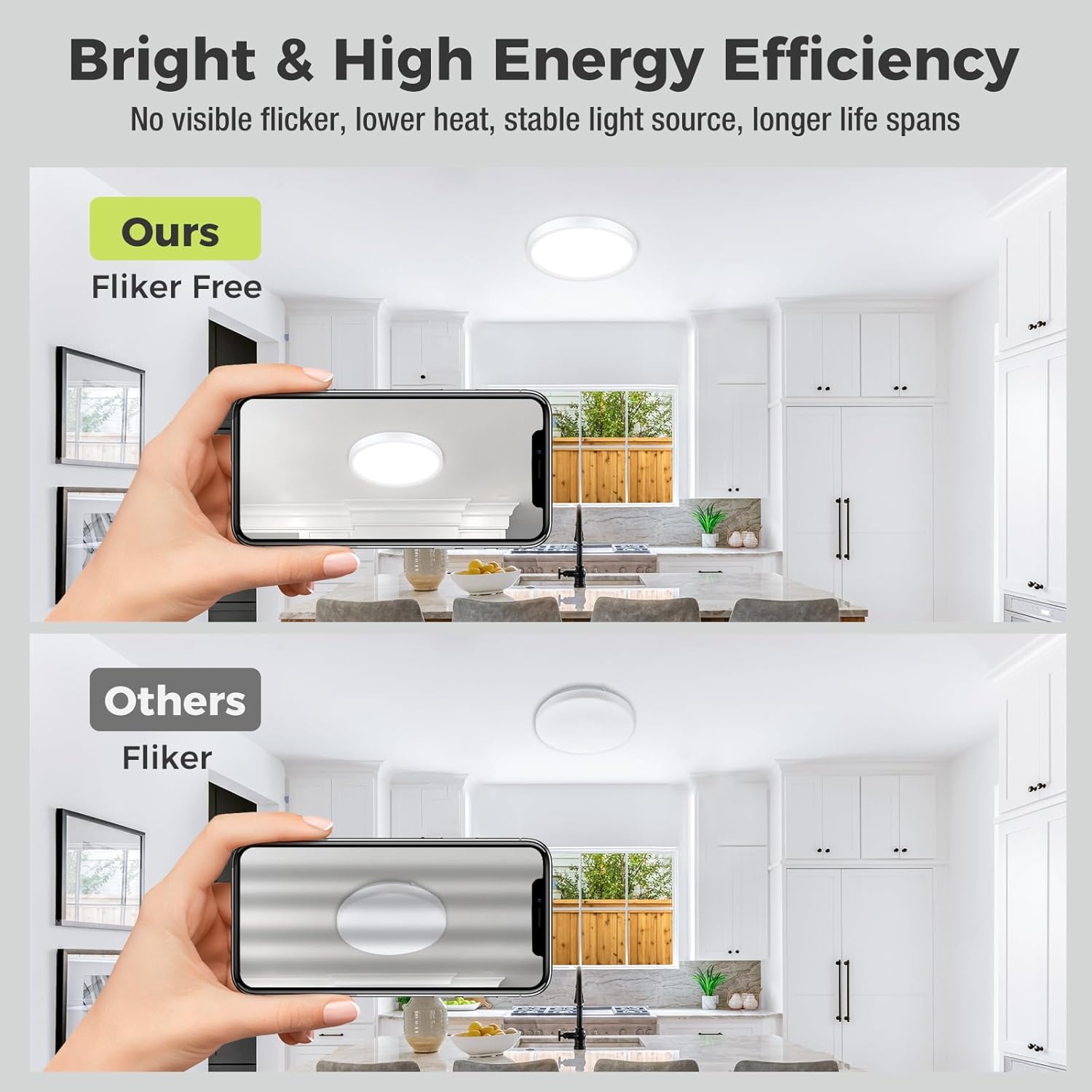 LED Ceiling Light, IP54, 3 Colour Temps, Flush Mount