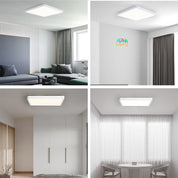 18W 12 Inch LED Ceiling Light, 3240LM IP54 Waterproof Square Flush Mount Ceiling Lamp, 6500K Cool White for Bathroom, Kitchen & Bedroom