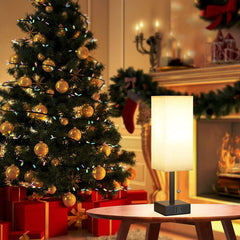 USB Bedside Table Lamp with 3 Color Modes & Pull Chain