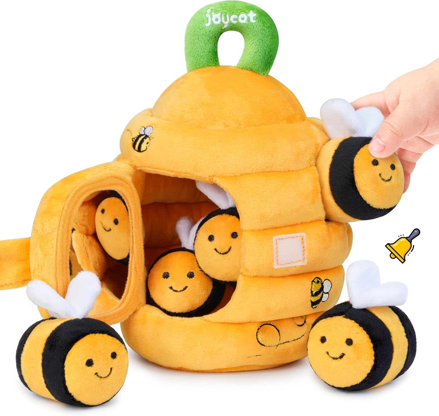 JoyCat Baby Beehive Toy with 5 Sensory Bees – Montessori Gift for Babies 6-12M & Toddlers