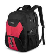Extra Large 50L Laptop Backpack – 17" Water-Resistant USB Travel Rucksack Black