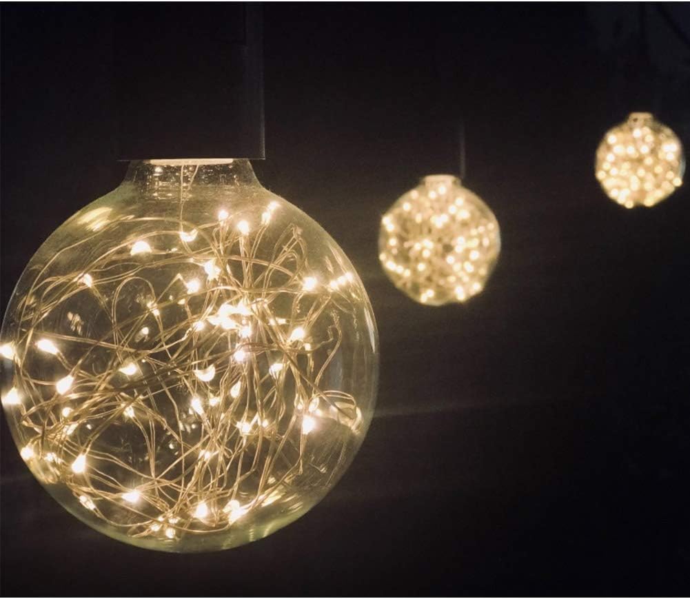 G95 LED Globe Fairy Light Bulb, E27 Edison Decorative Bulb [2 Pack]