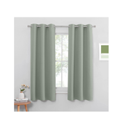 Thermal Insulated Kids Curtains – 42x54 Inch Greyish White Eyelet Drapes, 2 Panels