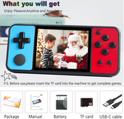 Handheld Game Console with 1015 Retro Games, 3.0” HD Screen, TF Card Support (Blue)