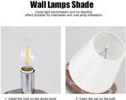 Set of 6 Clip-On Fabric Lampshades – Small E14 Light Shades
