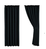 Beige Blackout Curtains 66x90" – Thermal Pencil Pleat Drapes with 2 Tiebacks