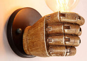 Antique Fist Wall Sconce Light Vintage Industrial E27 Lamp