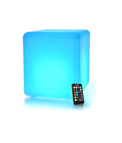 16" Waterproof Color Changing LED Cube Stool Lamp