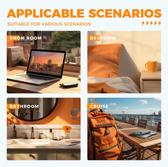 3-Way Extension Plug Socket with USB Ports, Multi Plug Power Strip for Home & Office