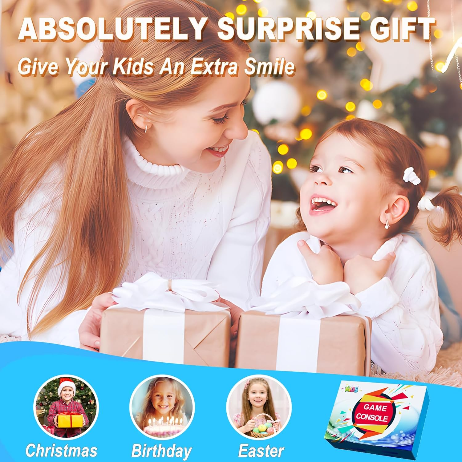 3.0" Handheld Game Console for Kids with 139 Built-in HD Games, Rechargeable