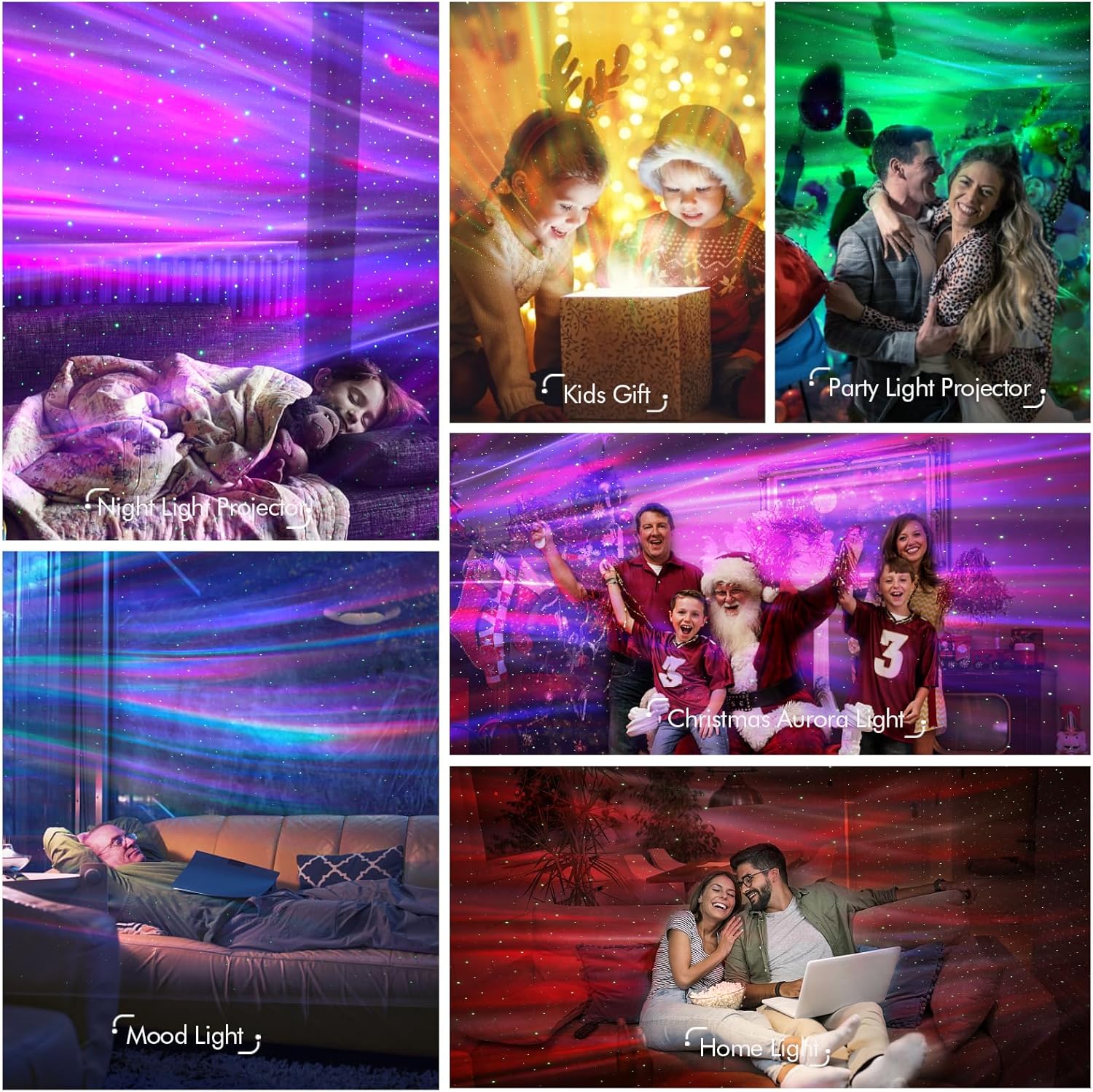 Aurora Galaxy Star Projector with Bluetooth & Remote Control