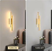 Gold LED Wall Light, 40CM Modern Warm White Sconce