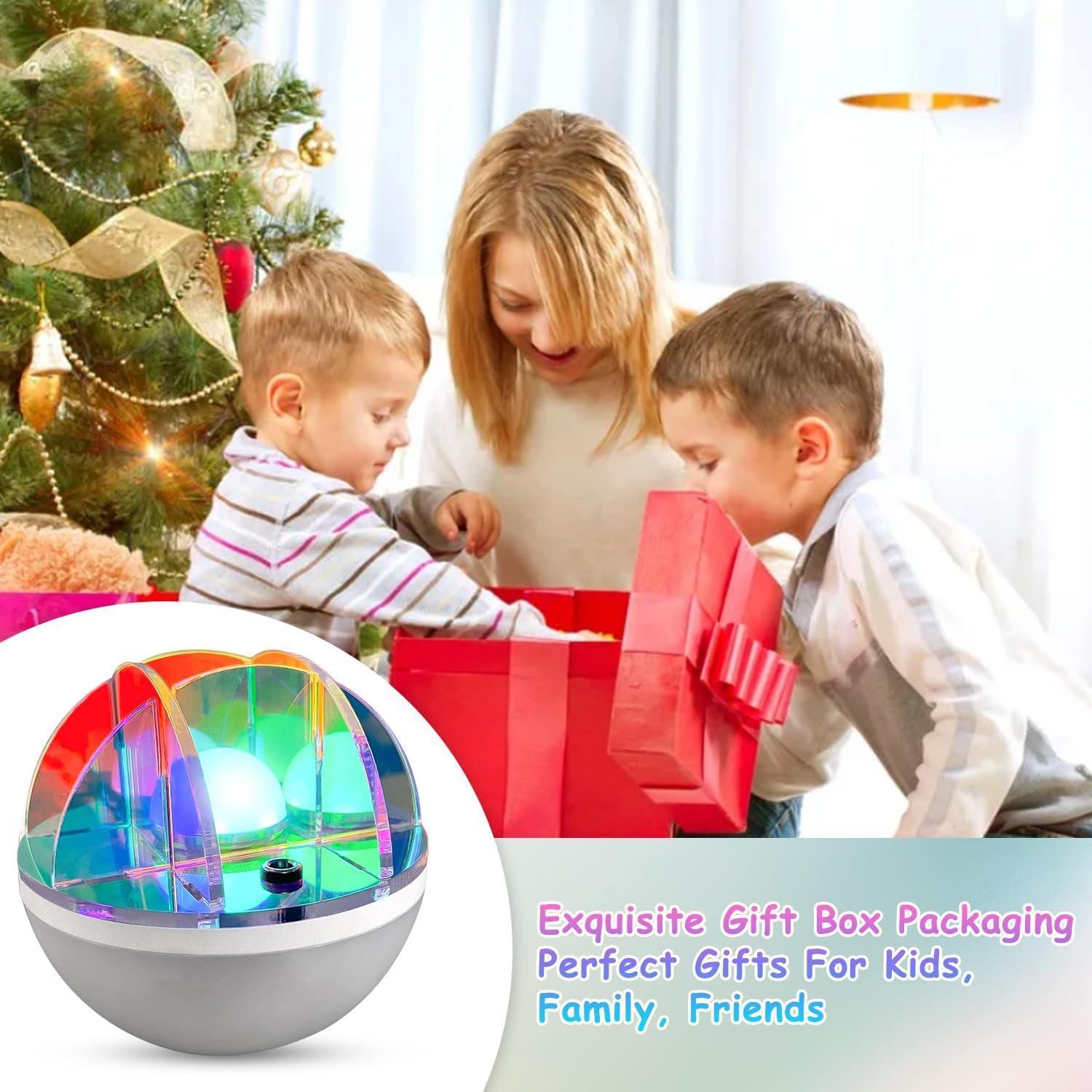 Northern Lights Aurora Projector with Rotating Roly-Poly Design