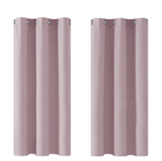 Light Grey Thermal Blackout Curtains – Eyelet Window Drapes 42x54 Inch, 2 Panels