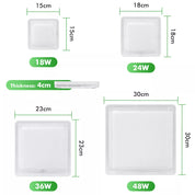 LED Round & Square Ceiling Light – 12W-48W, IP44