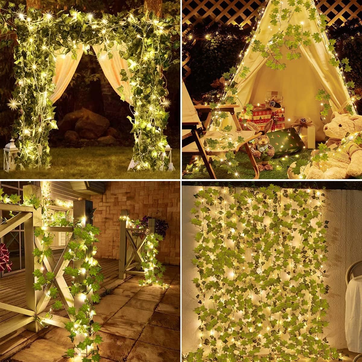 Solar Ivy String Lights – 100 LED Outdoor Garland