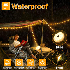 Rechargeable Camping String Lights – 100LED, 10M, 8 Modes