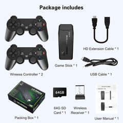 Retro Game Console Stick with 20,000+ Classic Games, 4K HDMI, 2 Wireless Controllers